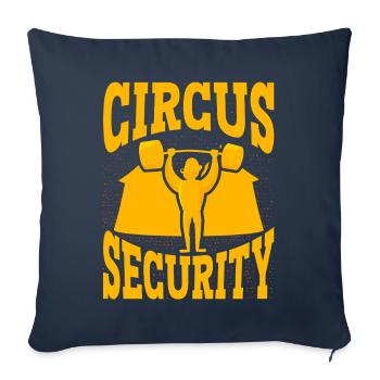 Sécurité du cirque - Housse de coussin décorative 45 x 45 cm - bleu marine - Devant