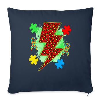 Autism - Sofa pillowcase 17,3'' x 17,3'' (45 x 45 cm) - navy - Front