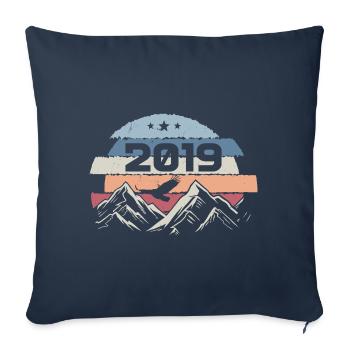 Original 2019 Vintage 2019 Birthday 2019 - Sofa pillowcase 17,3'' x 17,3'' (45 x 45 cm) - navy - Front