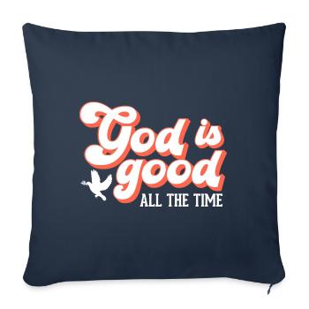 God is Good Church Faith Christianity Holy - Sofa pillowcase 17,3'' x 17,3'' (45 x 45 cm) - navy - Front