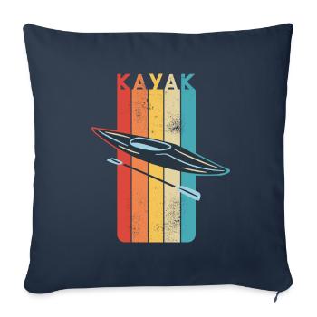 Retro Kayaking Kayak Gift for Kayaker - Sofa pillowcase 17,3'' x 17,3'' (45 x 45 cm) - navy - Front