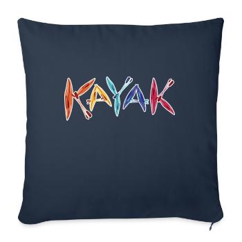 Kayaks & Paddles Kayaking Kayaker Gift - Sofa pillowcase 17,3'' x 17,3'' (45 x 45 cm) - navy - Front