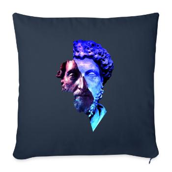 Stoikismus Marcus Aurelius Lila Universum Kunstwerk - Sofakissenbezug 45 x 45 cm - Navy - Vorne