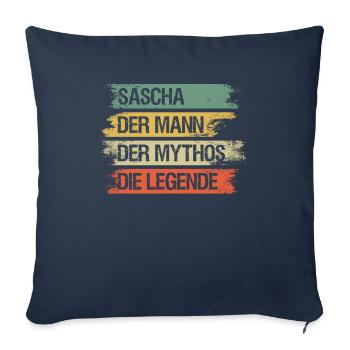 Sascha - Sofakissenbezug 45 x 45 cm - Navy - Vorne