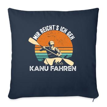 Ich geh Kanu fahren - Sofakissenbezug 45 x 45 cm - Navy - Vorne