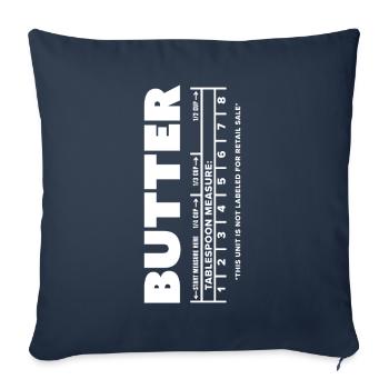 Butter Stick Funny Halloween Costume Food Gift - Sofa pillowcase 17,3'' x 17,3'' (45 x 45 cm) - navy - Front