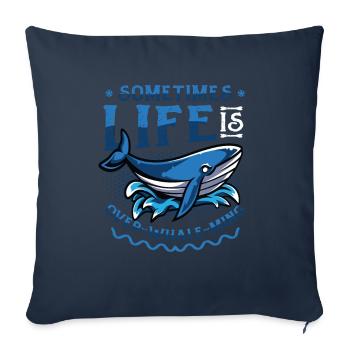 Sometimes life is too good to be true - Sofa pillowcase 17,3'' x 17,3'' (45 x 45 cm) - navy - Front