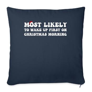 Les plus susceptibles de Chemises de Noël, les plus susceptibles de - Housse de coussin décorative 45 x 45 cm - bleu marine - Devant