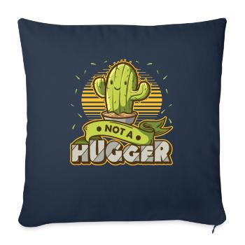 Pas de cactus câlins - Housse de coussin décorative 45 x 45 cm - bleu marine - Devant