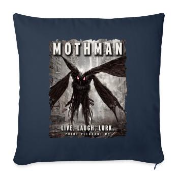 Mothman City Point Pleasant Cryptid - Sofa pillowcase 17,3'' x 17,3'' (45 x 45 cm) - navy - Front