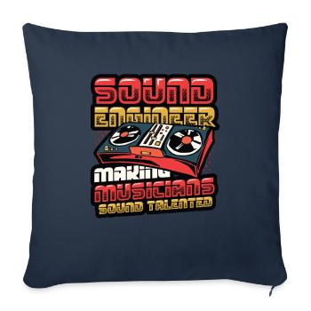 Funny sound engineer and sound engineer - Sofa pillowcase 17,3'' x 17,3'' (45 x 45 cm) - navy - Front