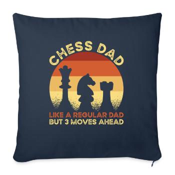Chess Dad Schachspieler - Sofakissenbezug 45 x 45 cm - Navy - Vorne