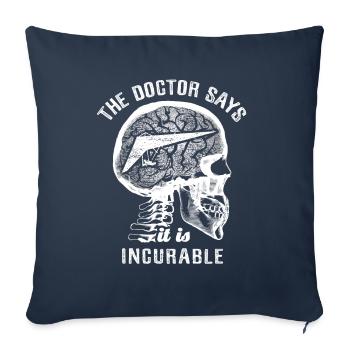 The doctor says it's incurable - paragliding - Sofa pillowcase 17,3'' x 17,3'' (45 x 45 cm) - navy - Front