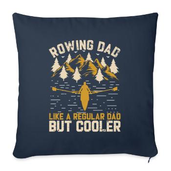 Papa gouvernail - Housse de coussin décorative 45 x 45 cm - bleu marine - Devant