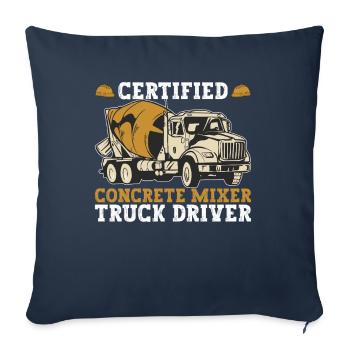 Betonmischer - Sofakissenbezug 45 x 45 cm - Navy - Vorne