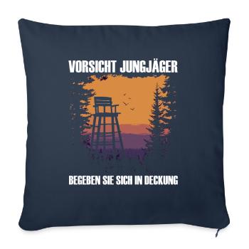 Beware of young hunters - Sofa pillowcase 17,3'' x 17,3'' (45 x 45 cm) - navy - Front