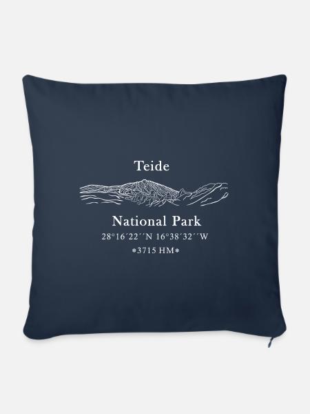 Teide National Park Teneriffa, weiß - Sofakissenbezug 45 x 45 cm - Navy