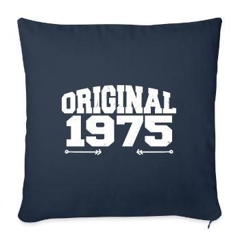 Original 1975 | Cadeau d’anniversaire 1975 - Housse de coussin décorative 45 x 45 cm - bleu marine - Devant