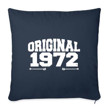 Original 1972 | Cadeau d’anniversaire 1972 - Housse de coussin décorative 45 x 45 cm - bleu marine - Devant