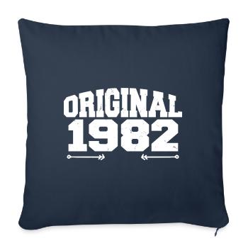 Original 1982 | Birthday Gift 1982 - Sofa pillowcase 17,3'' x 17,3'' (45 x 45 cm) - navy - Front