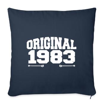 Original 1983 | Cadeau d’anniversaire 1983 - Housse de coussin décorative 45 x 45 cm - bleu marine - Devant
