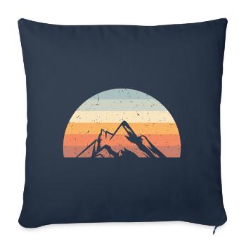 Mountains Hiking Mountains Retro Vintage - Sofa pillowcase 17,3'' x 17,3'' (45 x 45 cm) - navy - Front