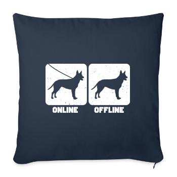 Australian Kelpie - Sofa pillowcase 17,3'' x 17,3'' (45 x 45 cm) - navy - Front