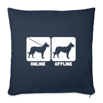 Beauceron - Housse de coussin décorative 45 x 45 cm - bleu marine - Devant