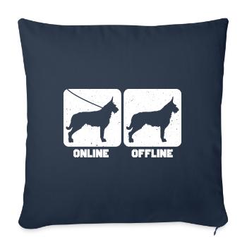 Berger de Picardie - Berger Picard - Housse de coussin décorative 45 x 45 cm - bleu marine - Devant