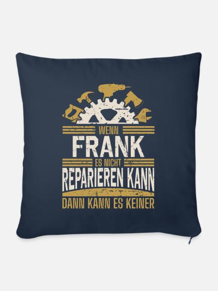 Frank Name Geschenk Geburtstag - Sofakissenbezug 45 x 45 cm - Navy