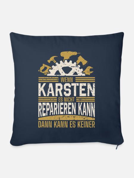 Karsten Name Geschenk Geburtstag - Sofakissenbezug 45 x 45 cm - Navy