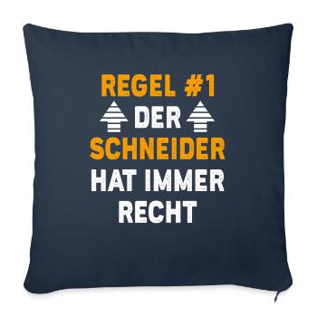 Schneider Geschenk Geburtstag Spruch - Sofakissenbezug 45 x 45 cm - Navy - Vorne