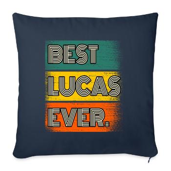 Lucas Name Geschenk Spruch Lustig - Sofakissenbezug 45 x 45 cm - Navy - Vorne