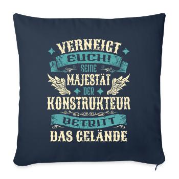 Konstrukteur Geschenk Lustige Sprüche - Sofakissenbezug 45 x 45 cm - Navy - Vorne