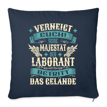 Laborant Geschenk Lustige Sprüche - Sofakissenbezug 45 x 45 cm - Navy - Vorne