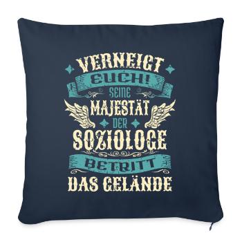 Soziologe Geschenk Lustige Sprüche - Sofakissenbezug 45 x 45 cm - Navy - Vorne
