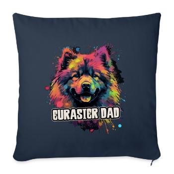 Eurasier Dog Gift Saying - Sofa pillowcase 17,3'' x 17,3'' (45 x 45 cm) - navy - Front