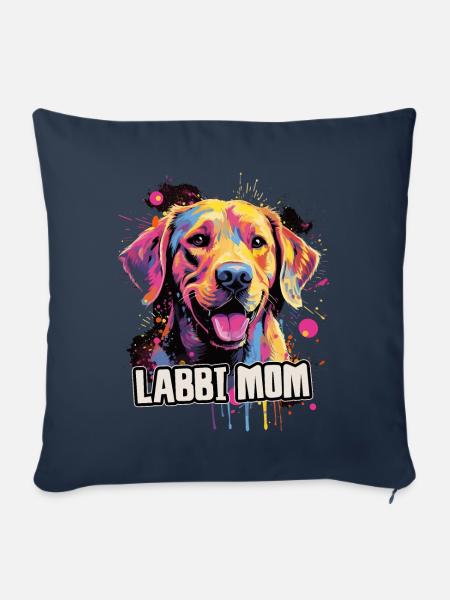 Labbi Hund Geschenk Spruch - Sofakissenbezug 45 x 45 cm - Navy