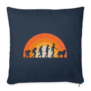 Bouvier des Flandres - Housse de coussin décorative 45 x 45 cm - bleu marine - Devant