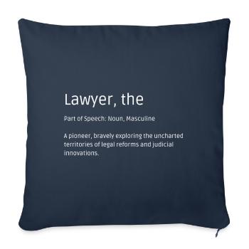 Lawyer T-Shirt - Humor for Legal Experts - Sofa pillowcase 17,3'' x 17,3'' (45 x 45 cm) - navy - Front