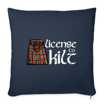 Schottischer Kilt Tracht - Schottenrock Schottland - Sofakissenbezug 45 x 45 cm - Navy - Vorne
