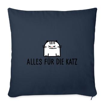 Für die Katze - Sofakissenbezug 45 x 45 cm - Navy - Vorne
