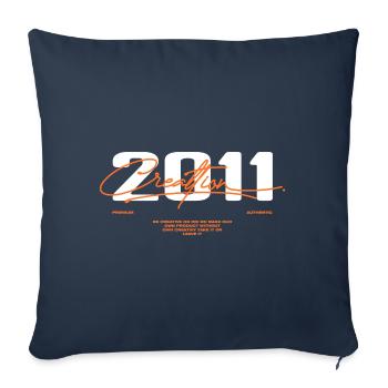 2011 Vintage Rétro 2011 Cadeau D'anniversaire 2011 - Housse de coussin décorative 45 x 45 cm - bleu marine - Devant