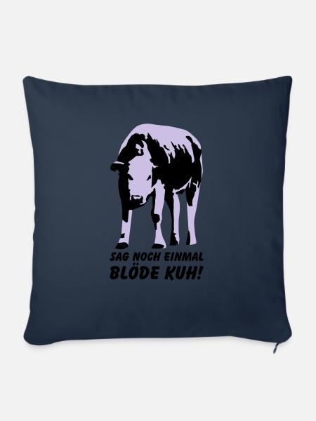Dumme Kuh? - Sofakissenbezug 45 x 45 cm - Navy