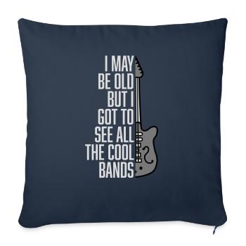 Je suis peut-être vieux - Housse de coussin décorative 45 x 45 cm - bleu marine - Devant