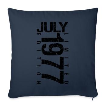 Birthday July 1977 July born in July 1977 - Sofa pillowcase 17,3'' x 17,3'' (45 x 45 cm) - navy - Front