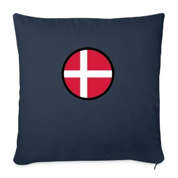 Marqué par le Danemark - Housse de coussin décorative 45 x 45 cm - bleu marine - Devant