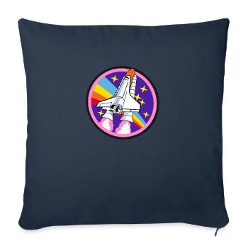 Navette spatiale - Housse de coussin décorative 45 x 45 cm - bleu marine - Devant