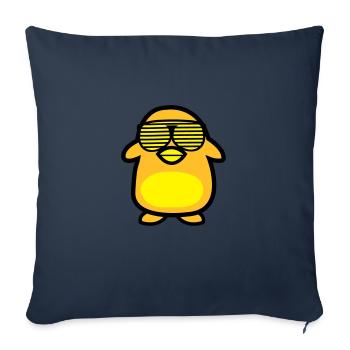 cool penguin - Sofa pillowcase 17,3'' x 17,3'' (45 x 45 cm) - navy - Front