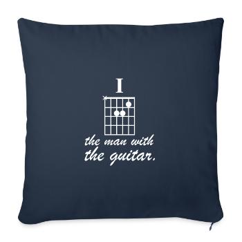 I'm the Man with the Guitar | Chord, Music - Sofa pillowcase 17,3'' x 17,3'' (45 x 45 cm) - navy - Front